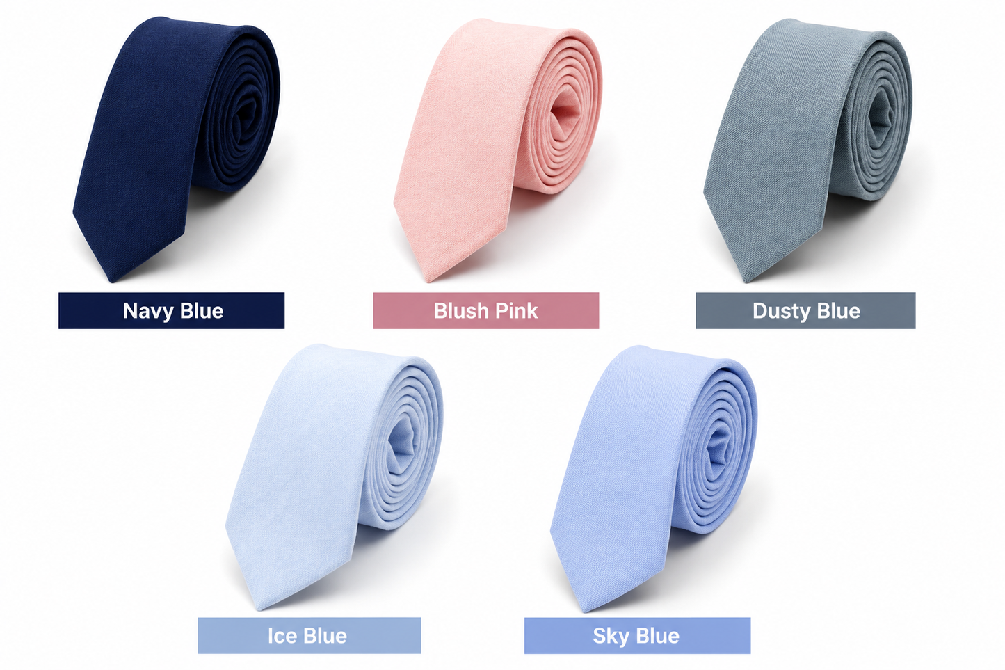 Corbel Collection -  Premium 6cm Slim Cotton Tie – Solid Colour