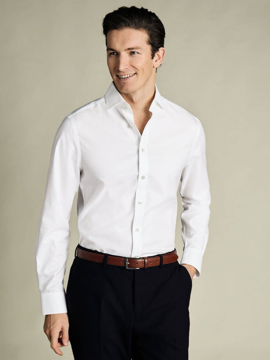 Charles-Tyrwhitt Men’s Non-Iron, Dress Shirt, Double Cuff (Cuff Link)